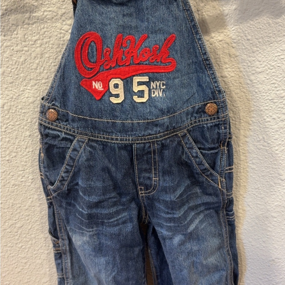 OshKosh B'gosh Denim Overalls with Red Logo